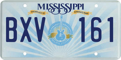 MS license plate BXV161