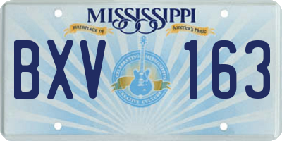 MS license plate BXV163