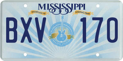 MS license plate BXV170