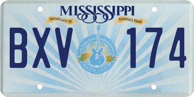 MS license plate BXV174