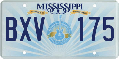 MS license plate BXV175