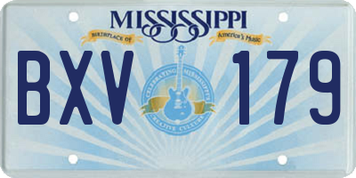 MS license plate BXV179