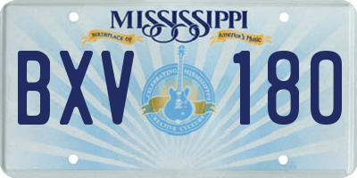 MS license plate BXV180