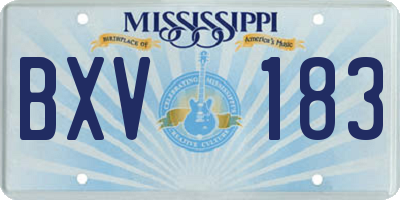 MS license plate BXV183