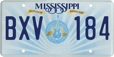 MS license plate BXV184