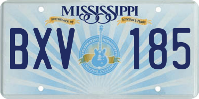 MS license plate BXV185