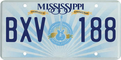 MS license plate BXV188
