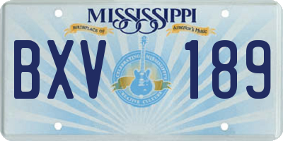 MS license plate BXV189