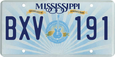 MS license plate BXV191