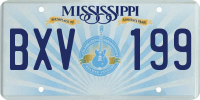 MS license plate BXV199