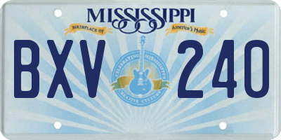 MS license plate BXV240