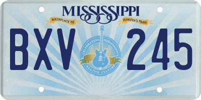MS license plate BXV245
