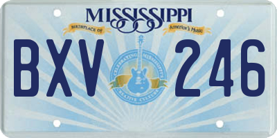 MS license plate BXV246