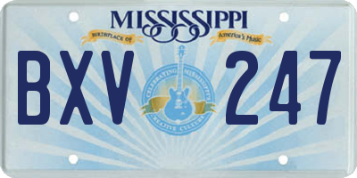 MS license plate BXV247