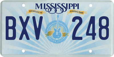 MS license plate BXV248