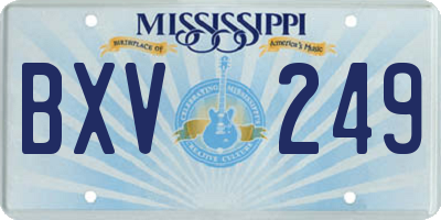 MS license plate BXV249