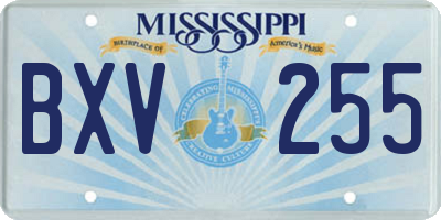 MS license plate BXV255