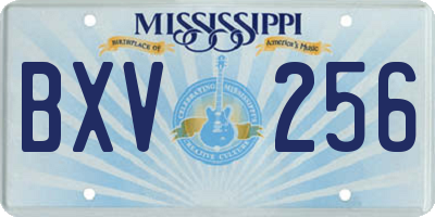 MS license plate BXV256