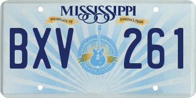 MS license plate BXV261