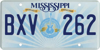 MS license plate BXV262