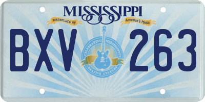 MS license plate BXV263