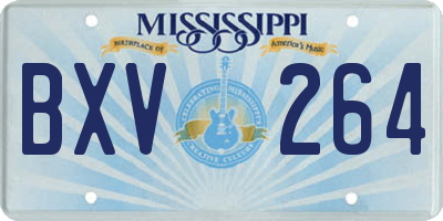 MS license plate BXV264