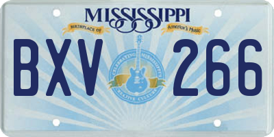 MS license plate BXV266