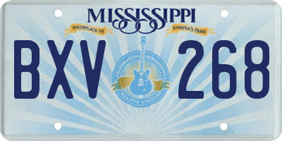 MS license plate BXV268