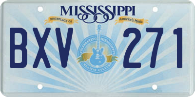 MS license plate BXV271