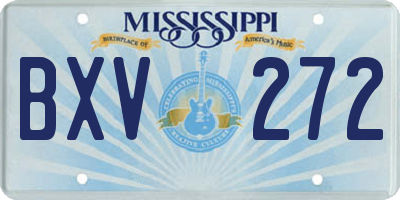 MS license plate BXV272