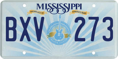 MS license plate BXV273