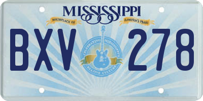 MS license plate BXV278