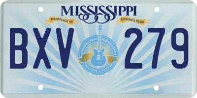 MS license plate BXV279