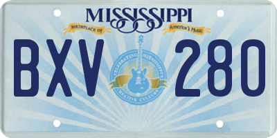 MS license plate BXV280