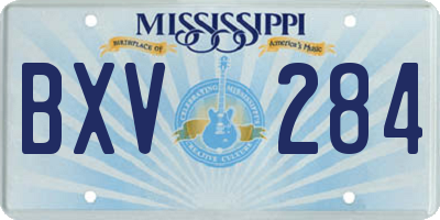 MS license plate BXV284