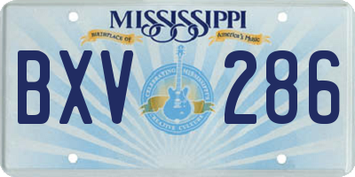 MS license plate BXV286