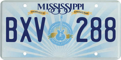 MS license plate BXV288