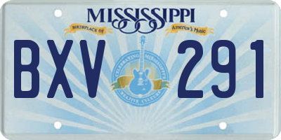 MS license plate BXV291