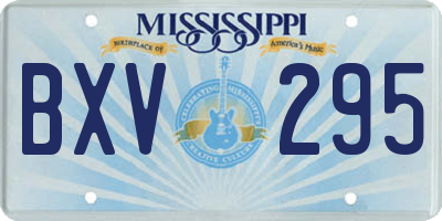 MS license plate BXV295