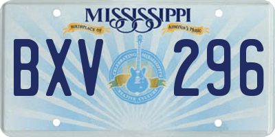 MS license plate BXV296
