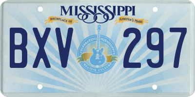 MS license plate BXV297
