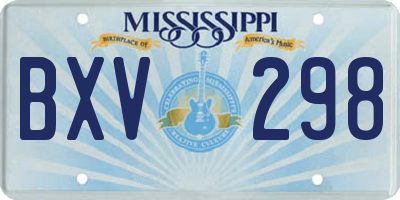 MS license plate BXV298