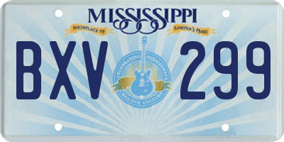MS license plate BXV299