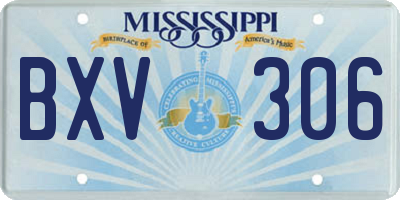 MS license plate BXV306