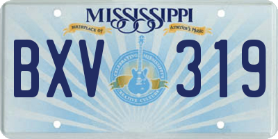 MS license plate BXV319