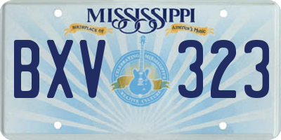 MS license plate BXV323