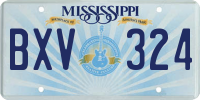 MS license plate BXV324