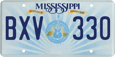 MS license plate BXV330