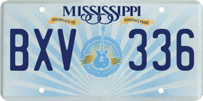 MS license plate BXV336