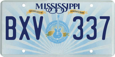MS license plate BXV337